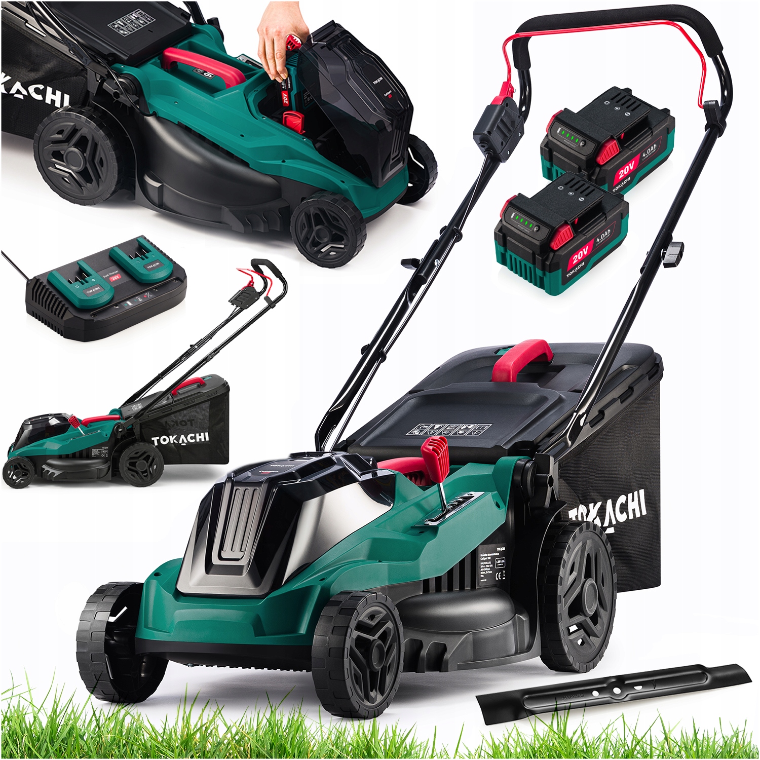 Akumulátorová kosačka na trávu Tokachi 38 cm